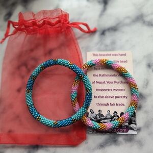 Colorful Beaded Bangles
